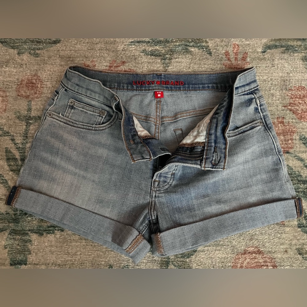 Lucky Brand Ava Mid-rise Roll Shorts - Picture 10 of 13
